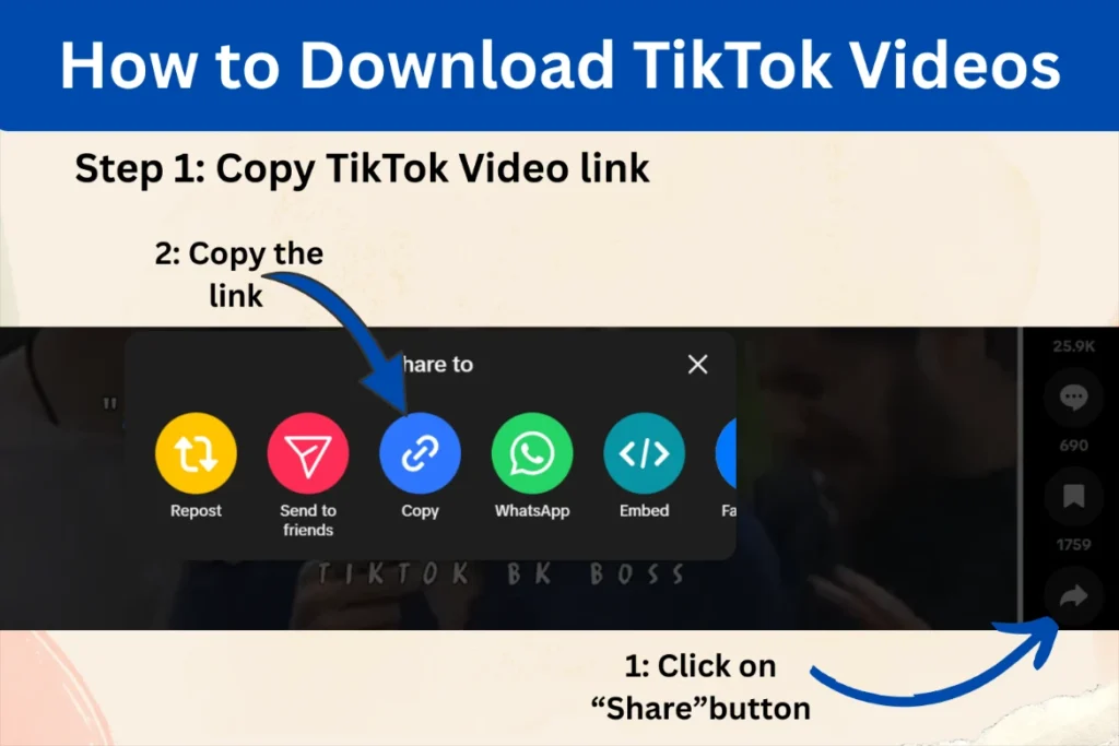 How to download TikTok Videos Step 1