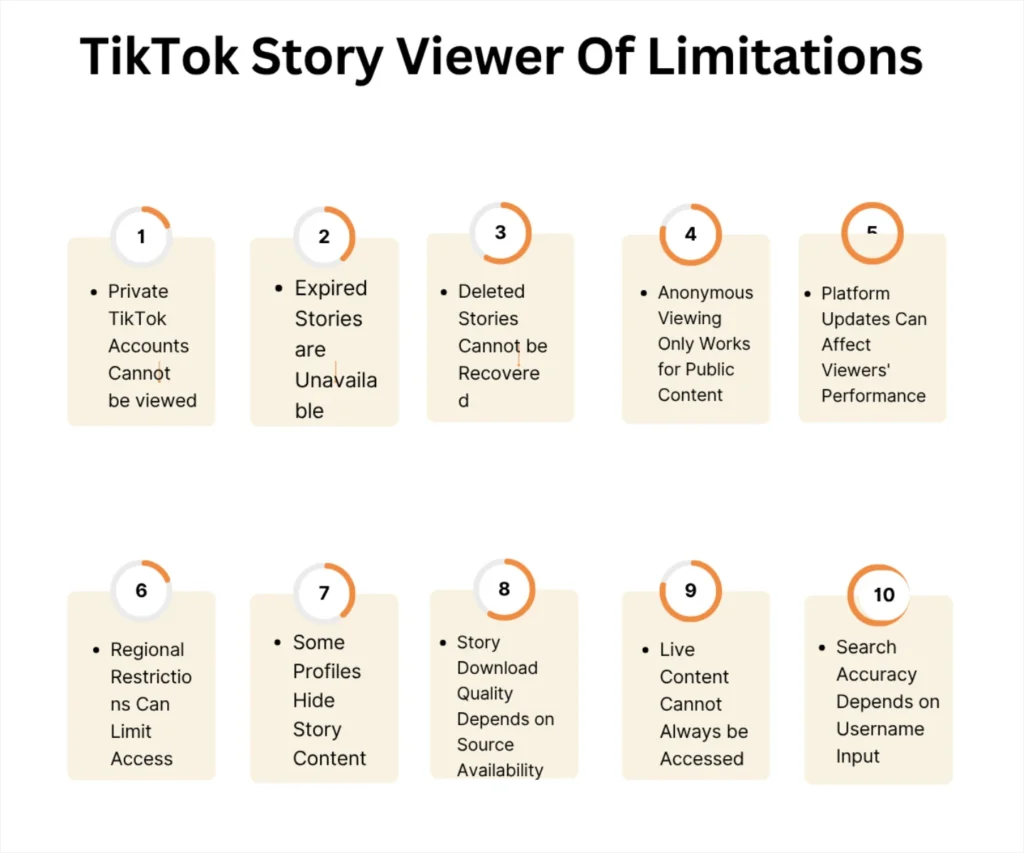 Limitations of TikTok Story Viewer