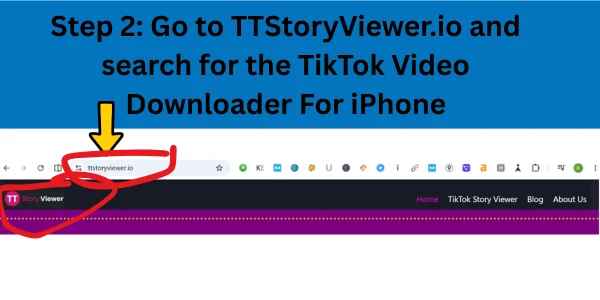 Step 2 of using Tiktok Video Downloader on Iphone devices WebP