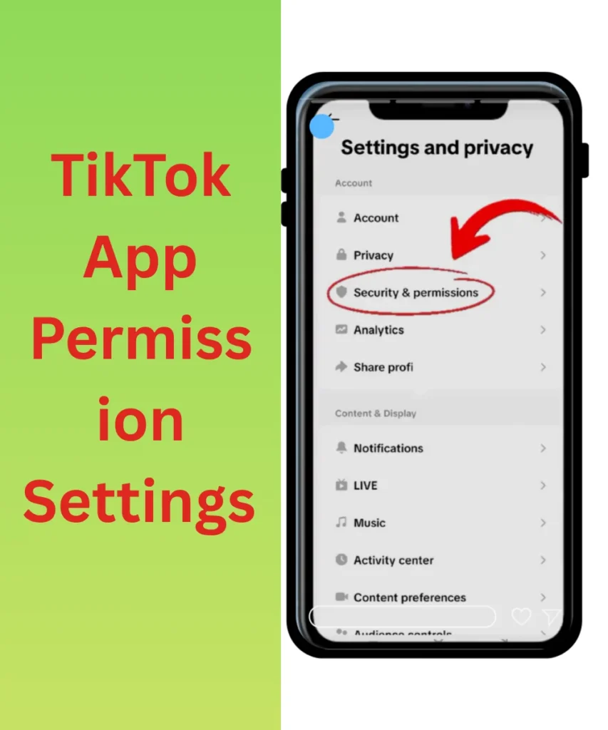 TikTok App permission setting on Mobile Phone