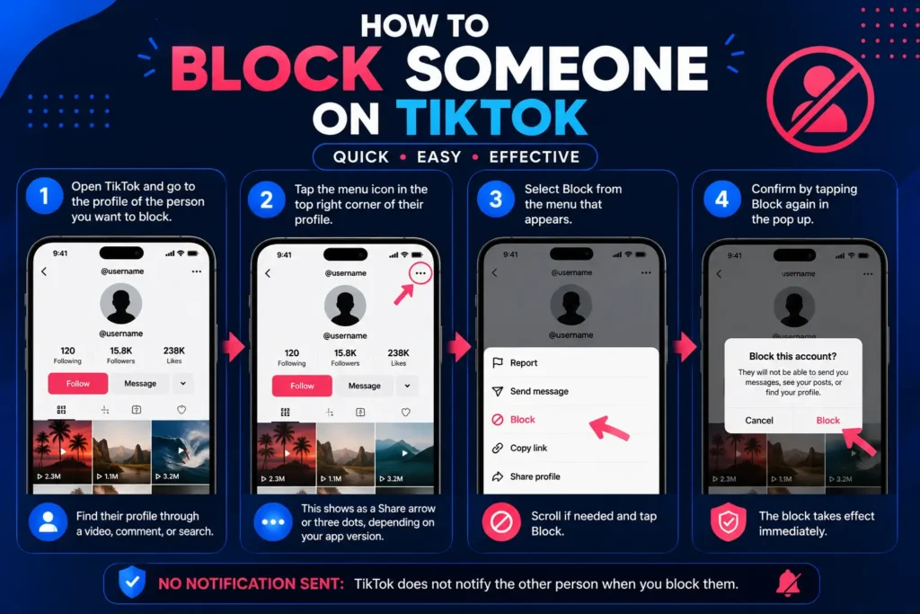 Steps to Block Someone on TikTok