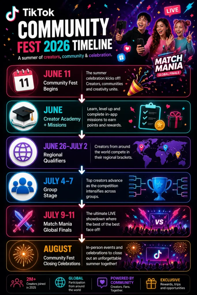 TikTok Community Fest 2026 Timeline