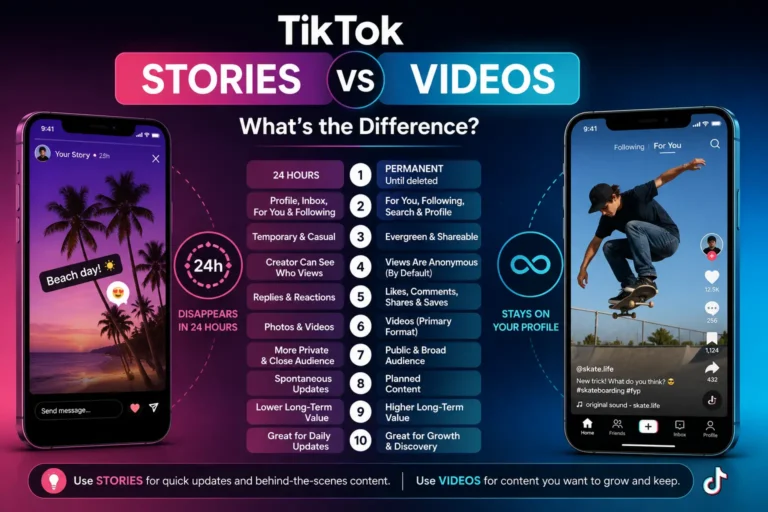TikTok Stories Vs TikTok Videos