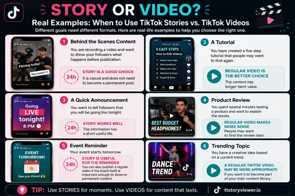 TikTok Story or Video Real Examples