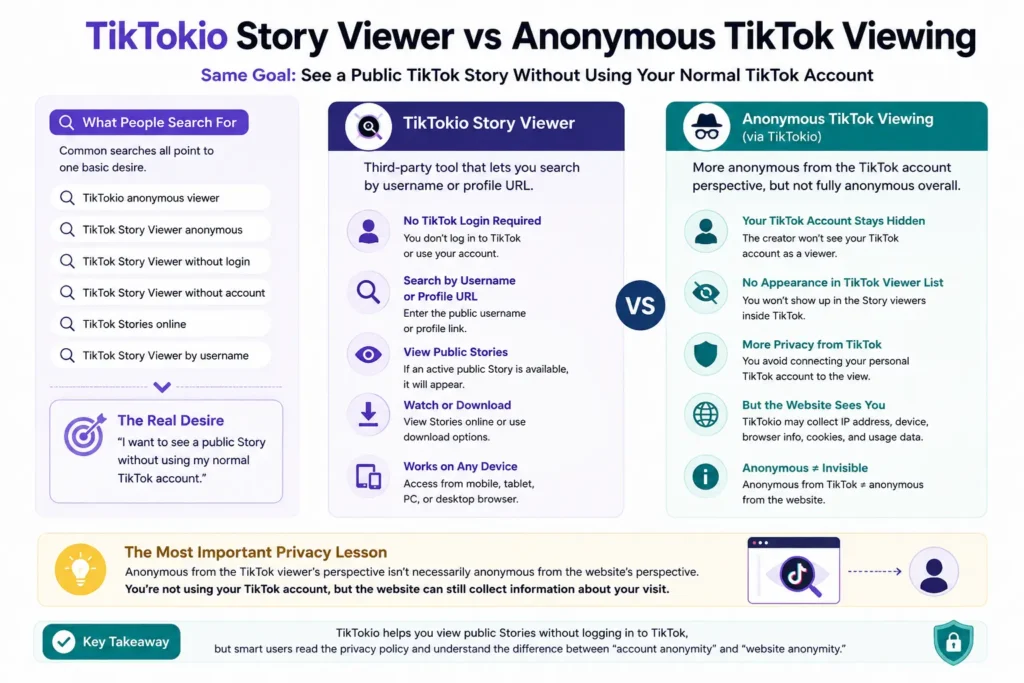 TikTokio Story Viewer Vs Anonymous Story Viewer