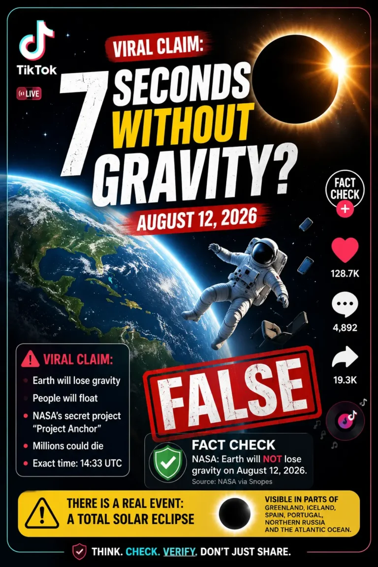 Truth Behind The Viral Claim 7Seconds Without Gravity