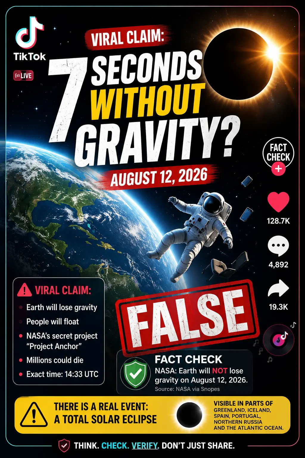 Truth Behind The Viral Claim 7Seconds Without Gravity