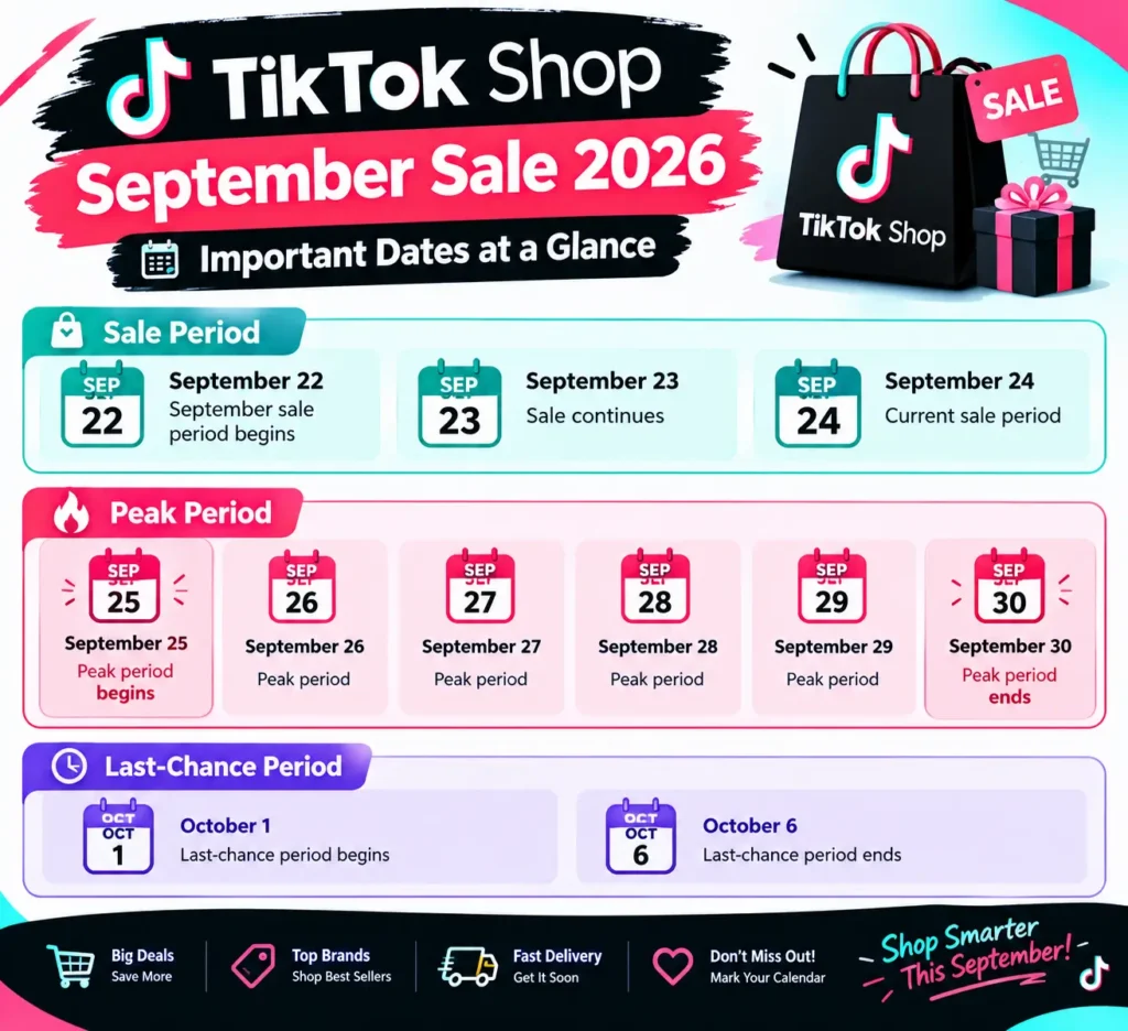 TikTok Shop September Sale Timeline