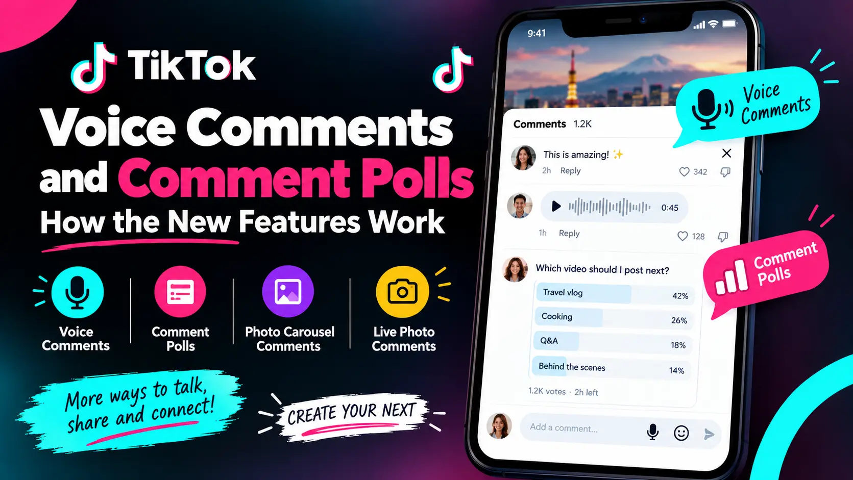 TikTok Voice Comments and Polls